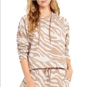 BB Dakota Steve Madden Zebra Stripe Crop Hoodie - M